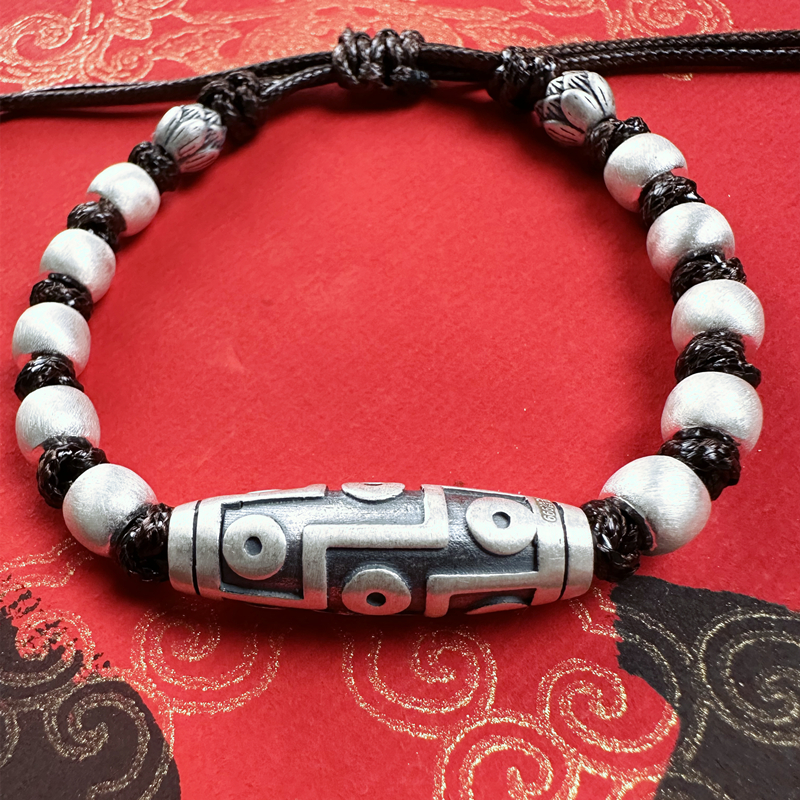 足银手链 民族风《路路通手链》足银999复古做旧编织男女款情侣手链