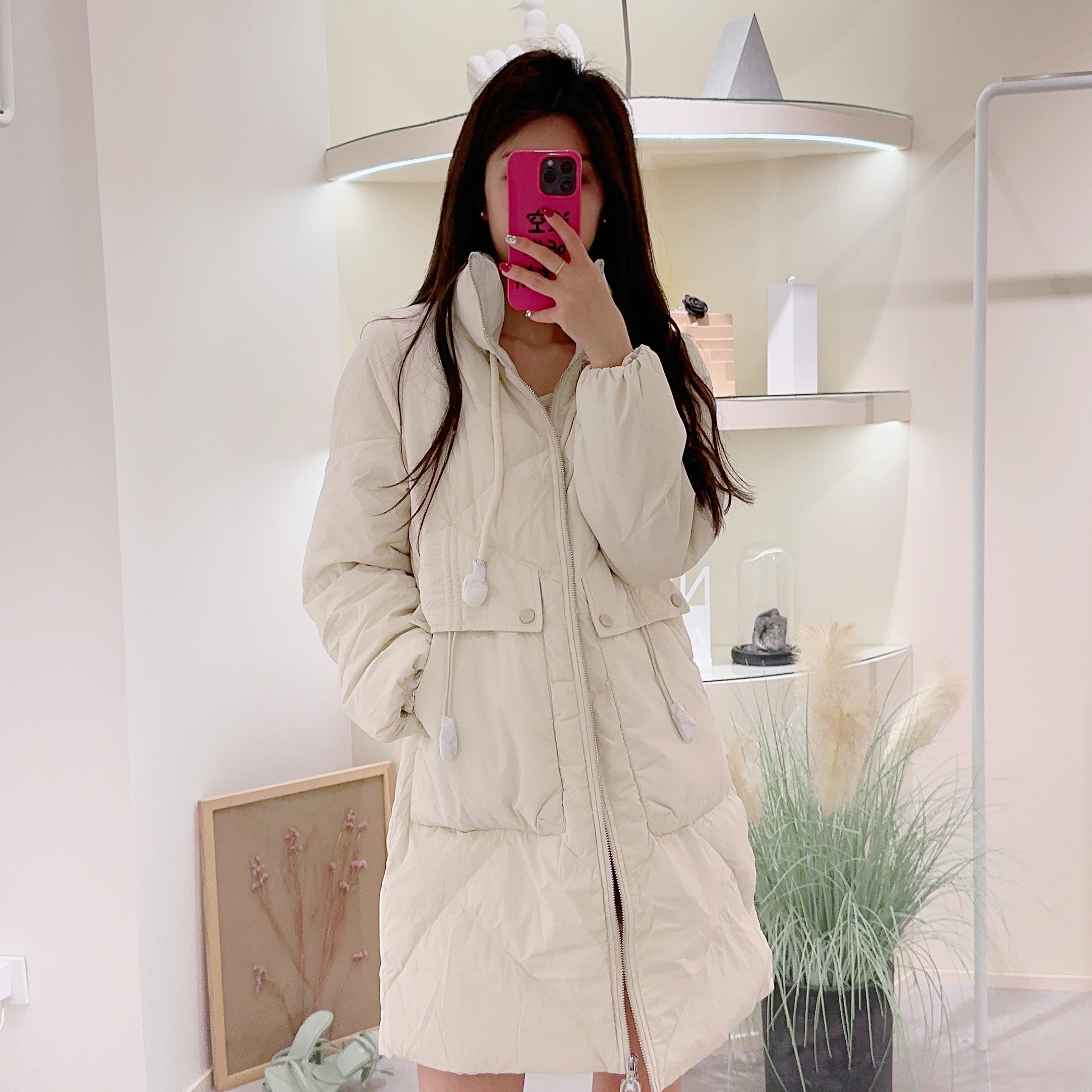 Lagogo/拉谷谷白鸭绒秋冬羽绒服减龄遮肉显瘦外套保暖冬季简约