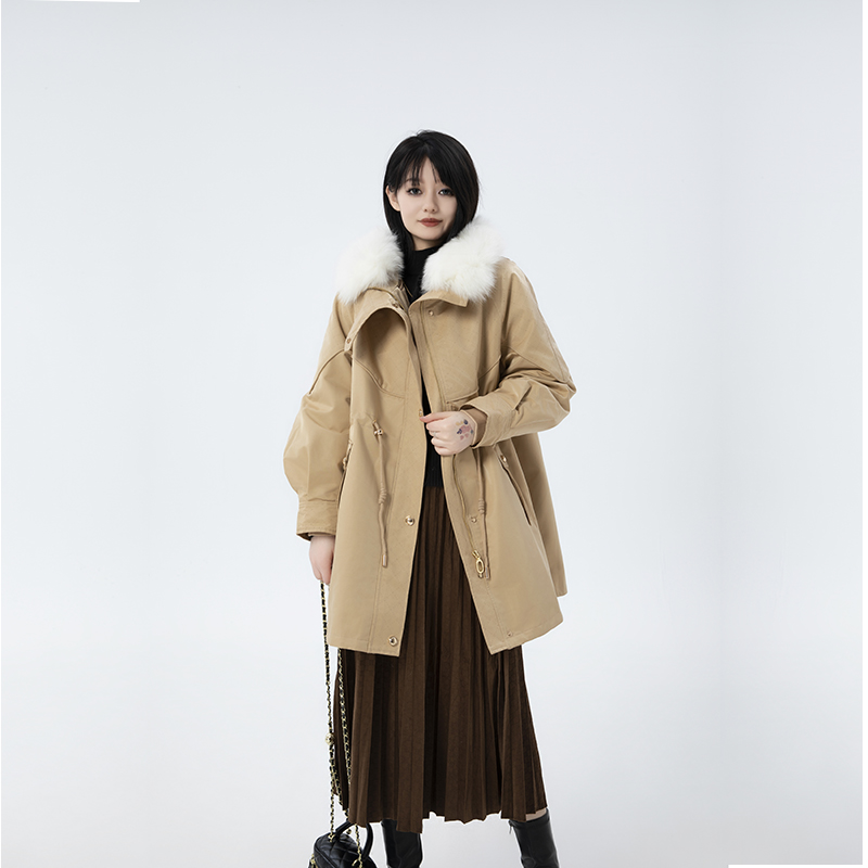 Lagogo/拉谷谷LAGOGO拉谷谷新款厚款中长款外套气质简约款