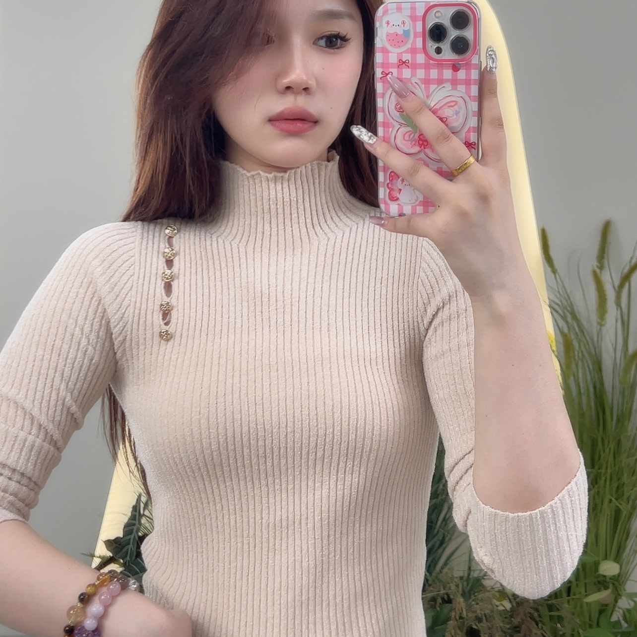 Lagogo/拉谷谷Lagogo拉谷谷专柜同款针织打底毛衣设计师款秋冬