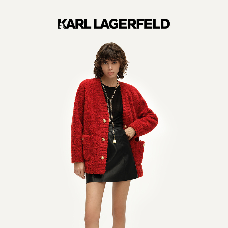 KARL LAGERFELD/卡尔拉格斐【星线好物】双袋小香风外套K27E1502