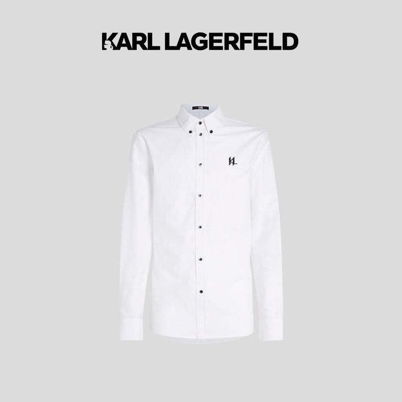 【臻享男装】KARL LAGERFELD卡尔拉格斐秋刺绣衬衫老佛爷235M1602