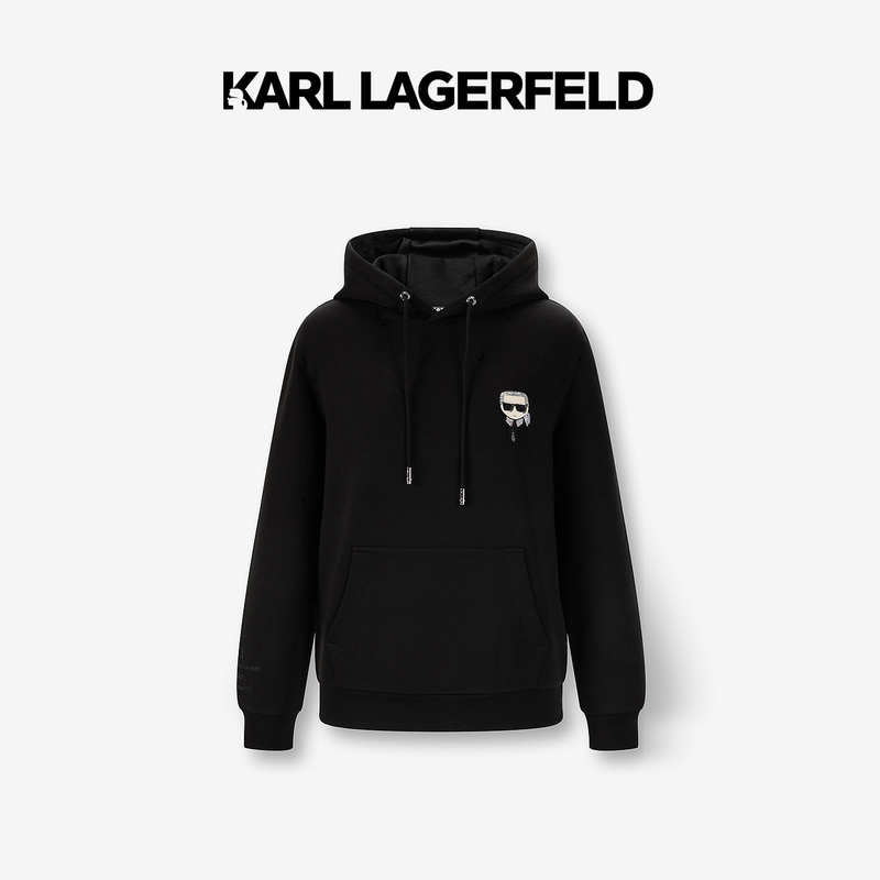 【官方男装】KARL LAGERFELD卡尔拉格斐夏秋款连帽钉珠卫衣M21O1800