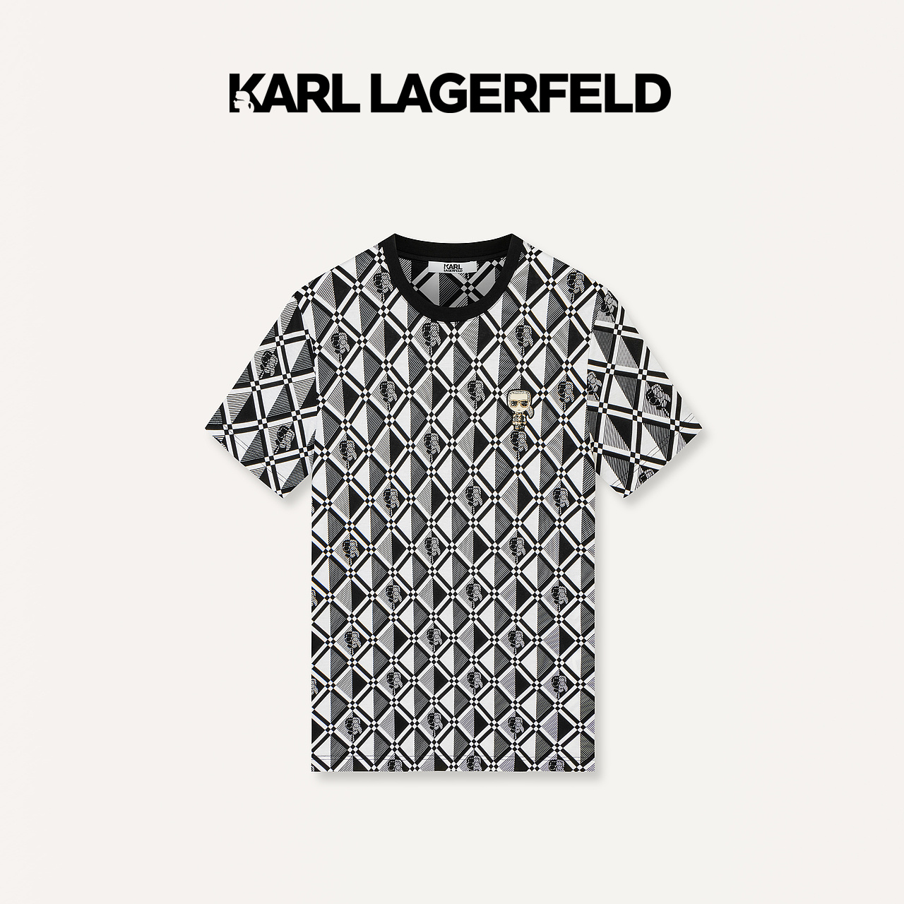 【臻享男装】KARL LAGERFELD卡尔拉格斐24新钉珠短袖1K1D30602084