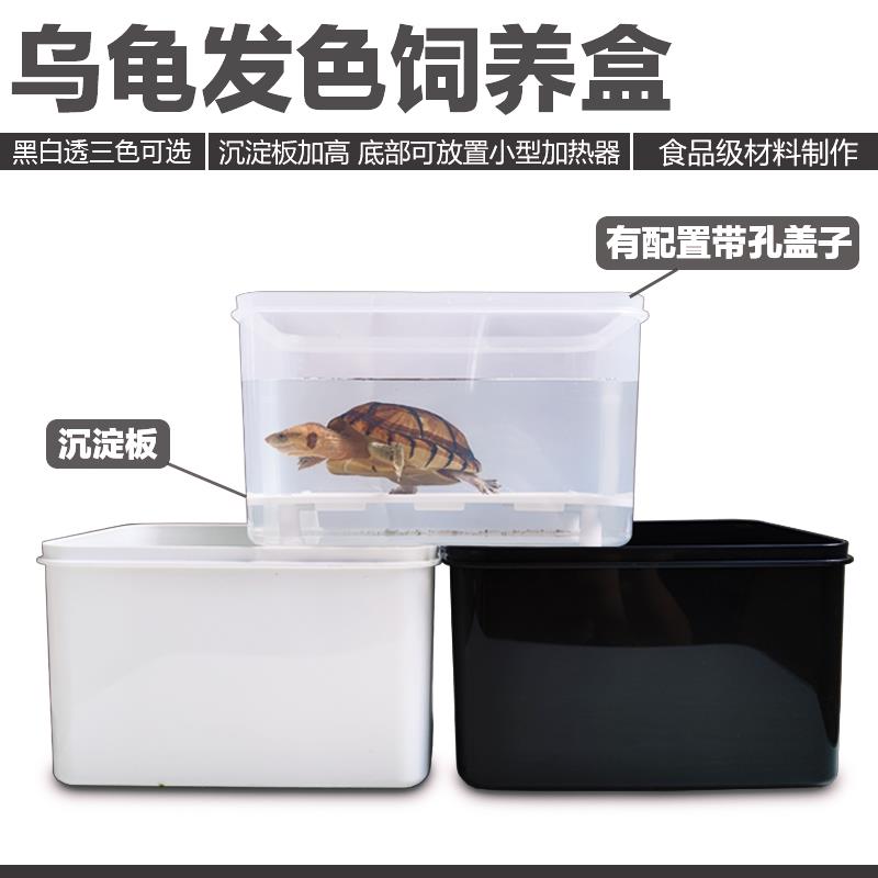 乌龟黑白发色盒育苗箱蛋龟饲养盒收纳盒龟苗隔离盒过保暖盒龟缸