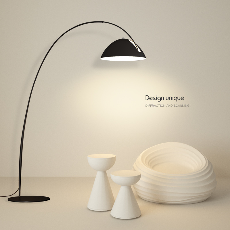 简约现代led落地灯立式客厅沙发氛围灯温馨卧室灯床头墙角钓鱼灯