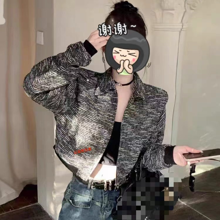573#外套小香风气质短款时尚休闲百搭潮流设计师韩版