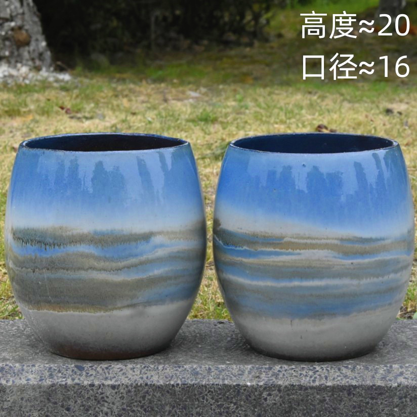 大号老桩花盆透气绿植花卉清爽简约手工龙蛋温馨法师盆2个