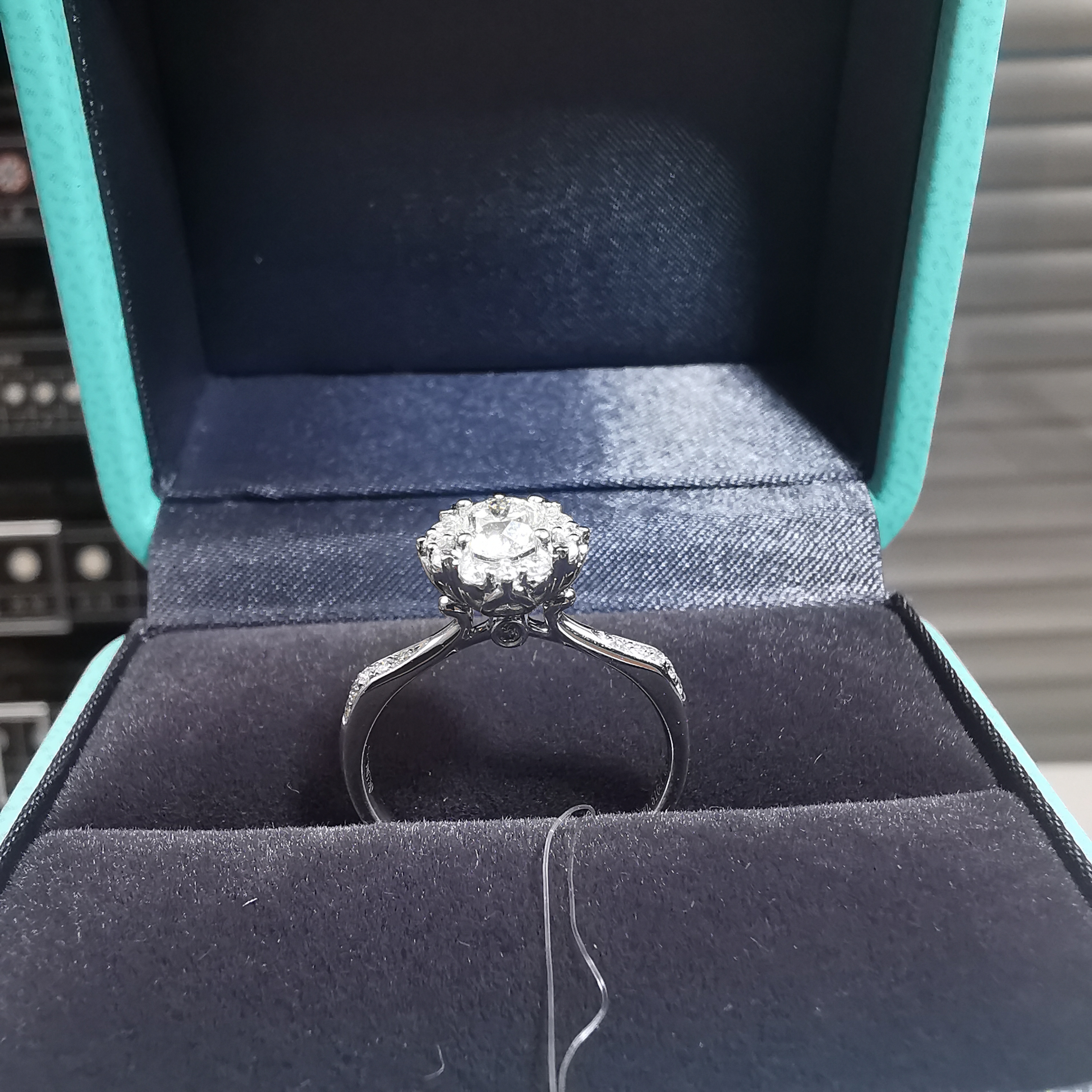 18K金镶嵌灿若星层钻石戒指托空托（定制）