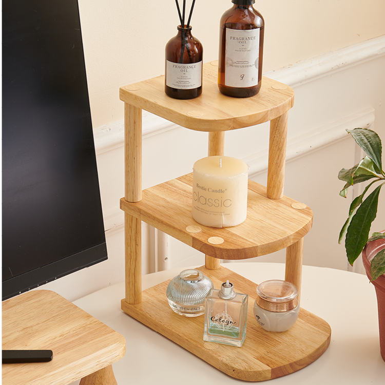 小马特茶几客厅家用可移动简约收纳架沙发落地收纳盒木质置物架