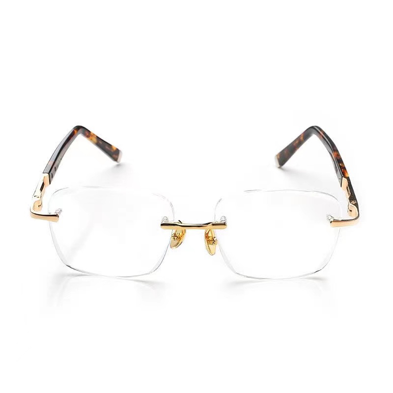 方圆款白色石头眼镜