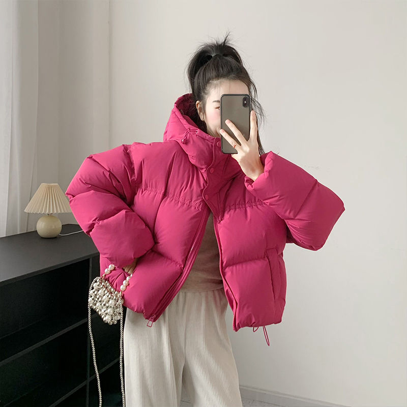 棉服羽绒衣羽绒服肯豆风短款羽绒棉服女2024冬新款韩版小个子高腰
