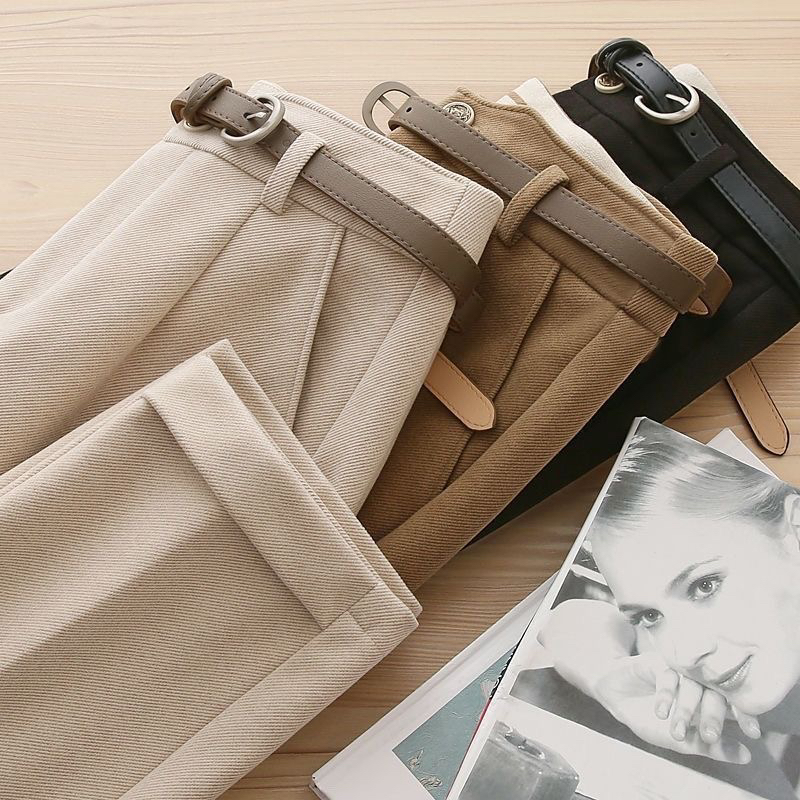 301-400秋冬高端毛呢九分烟管裤显瘦裤子减龄高腰休闲西装款