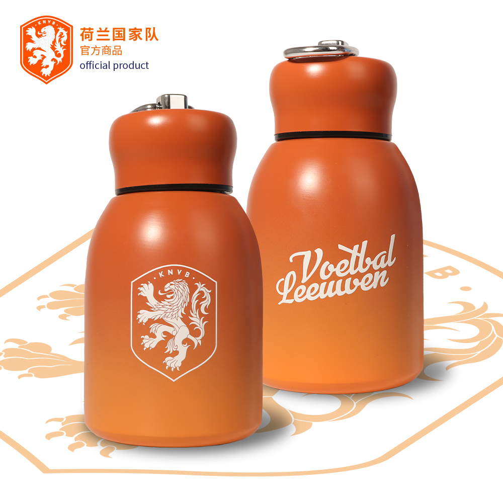 【官方正版】荷兰国家队| 橙色渐变队徽迷你保温杯欧洲杯橙衣军团
