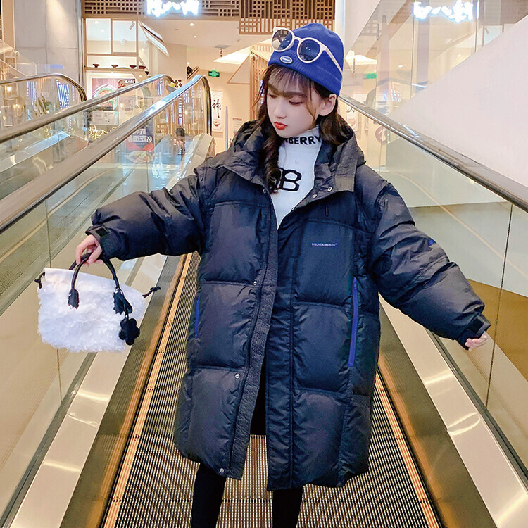 女童冬季羽绒服2023新款白鸭绒女大童洋气加厚外套儿童百搭羽绒服
