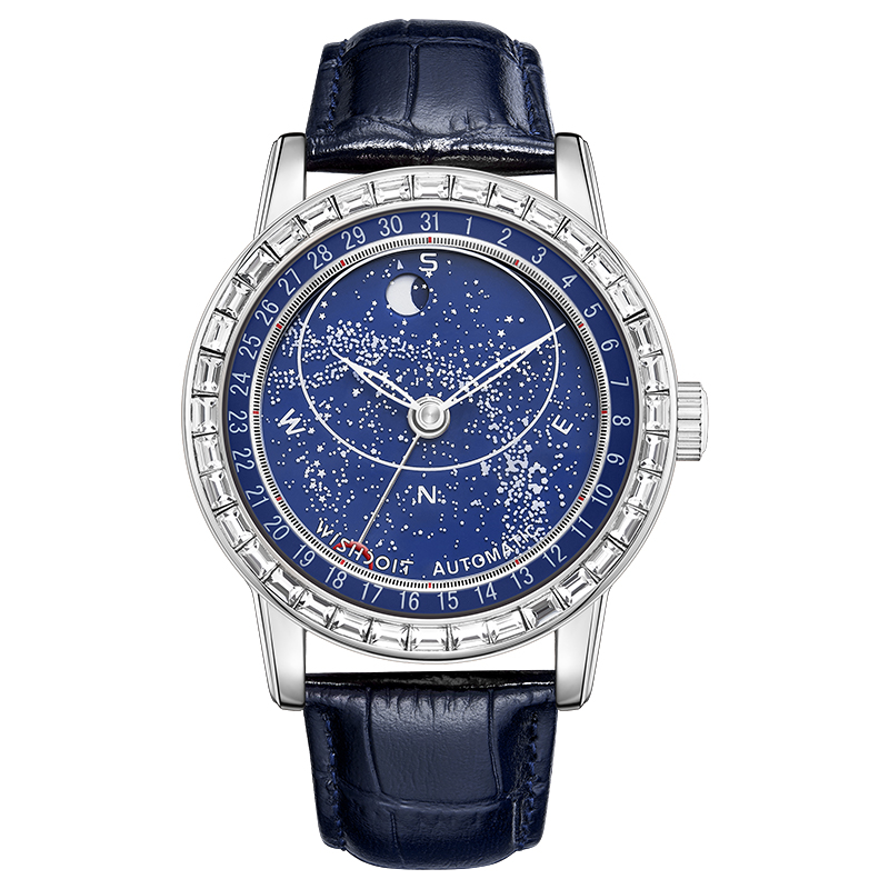 【梦想家】WISHDOIT高档男士商务星空系列手表百搭机械腕表防水