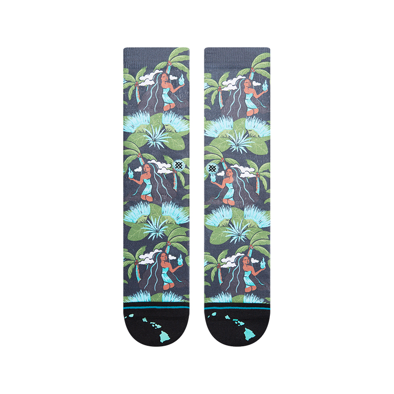 STANCE斯坦斯555时尚百搭潮流印花运动袜中筒个性扎染潮袜袜子