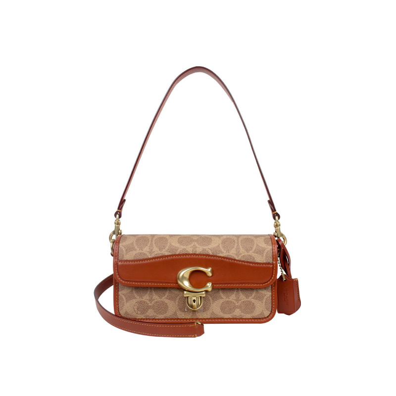 COACH/蔻驰 STUDIO 拼色经典标志印花女士单肩斜挎手提包 CE764