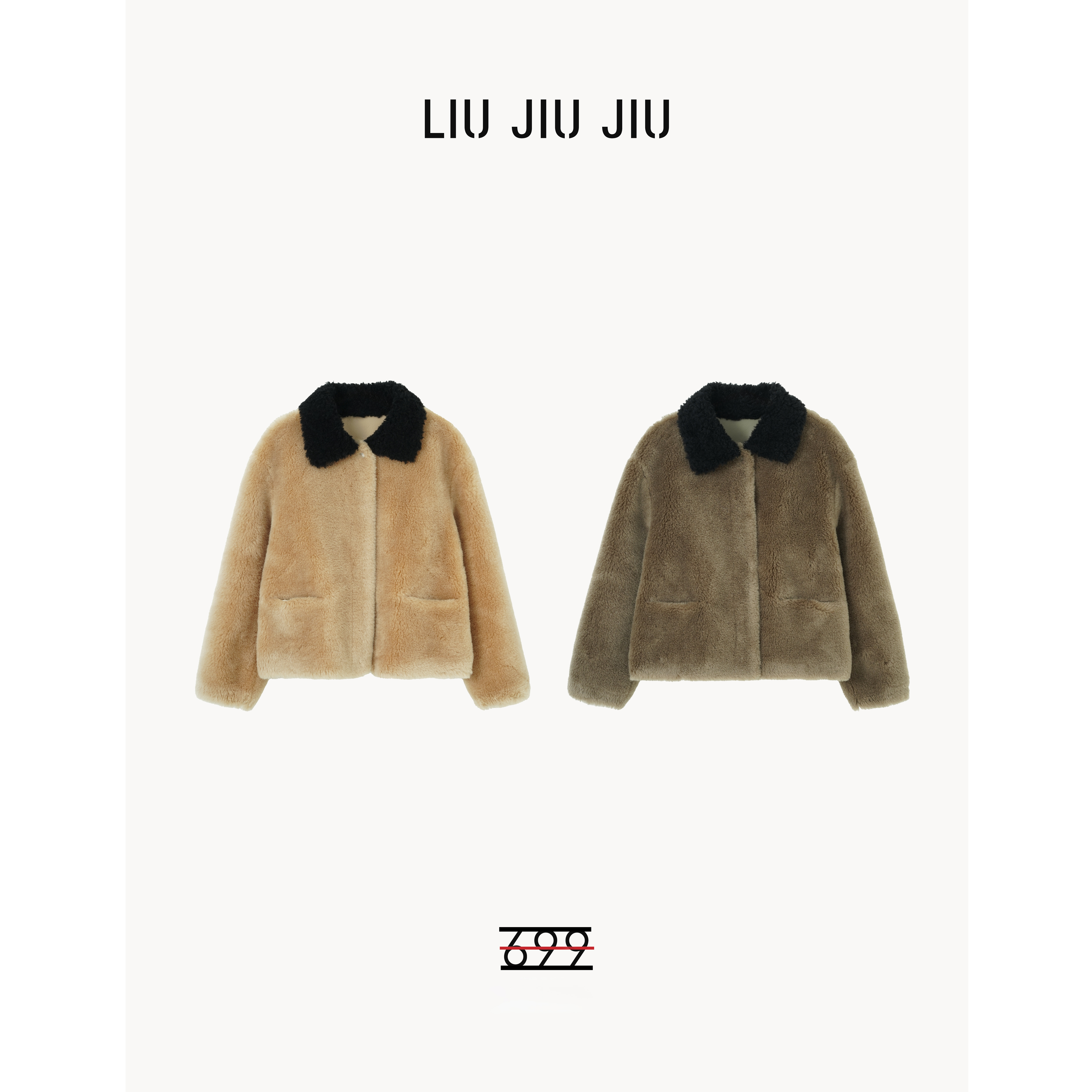 LIUJIUJIU 法式软糯小众设计感复古毛茸茸翻领时尚外套WT3012L
