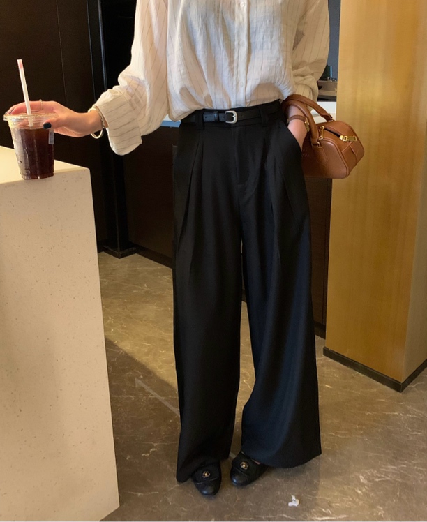 （9011）新品知识分子西装裤巨显腿长！百搭显瘦休闲阔腿裤