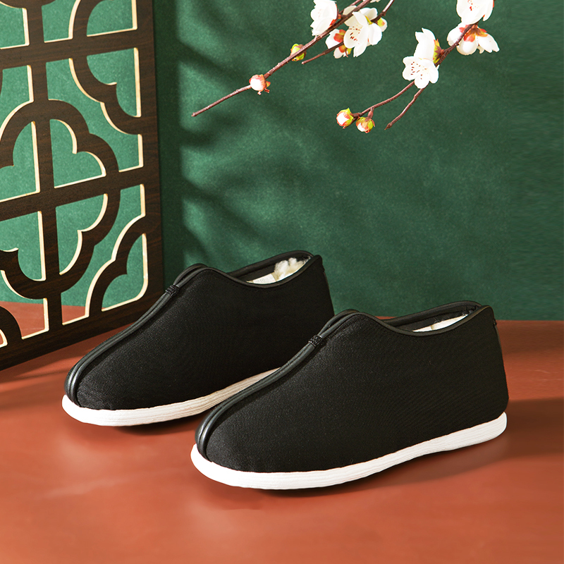 8329A/G内联升男手工千层底安棉时尚保暖休闲布鞋送礼佳品