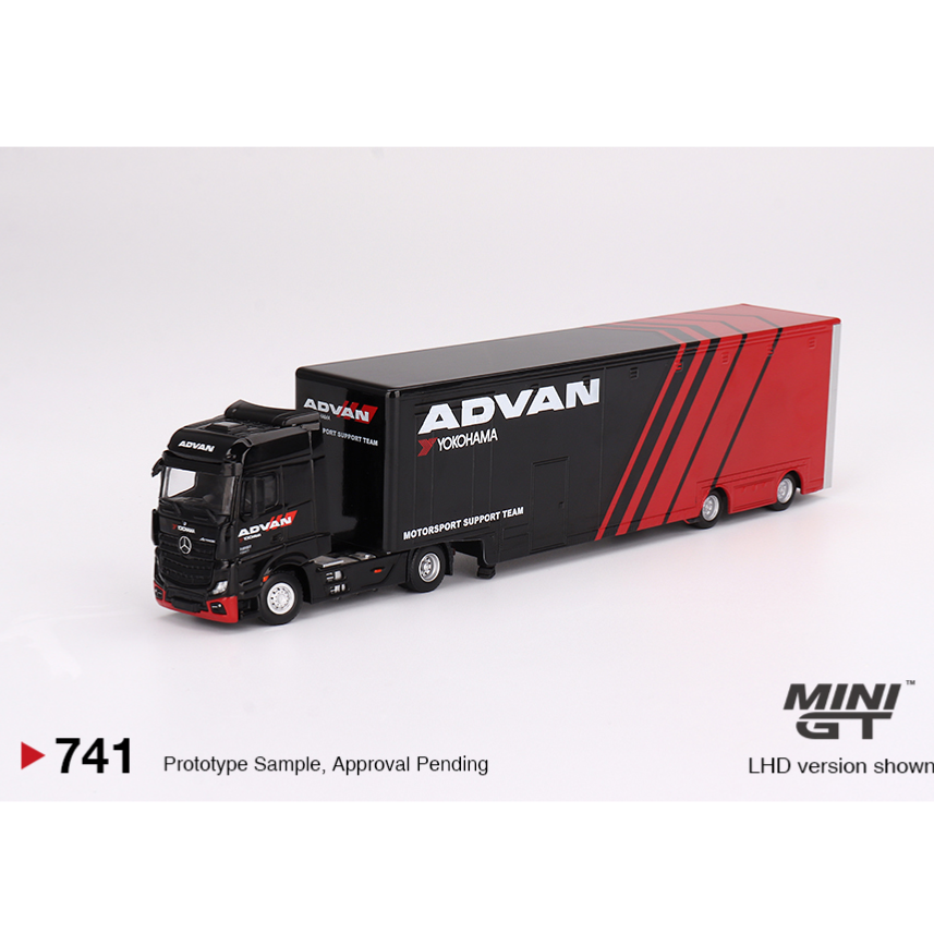 MINIGT 1:64 Mercedes-Benz 奔驰 ADVAN 运输车 #741 合金车模型