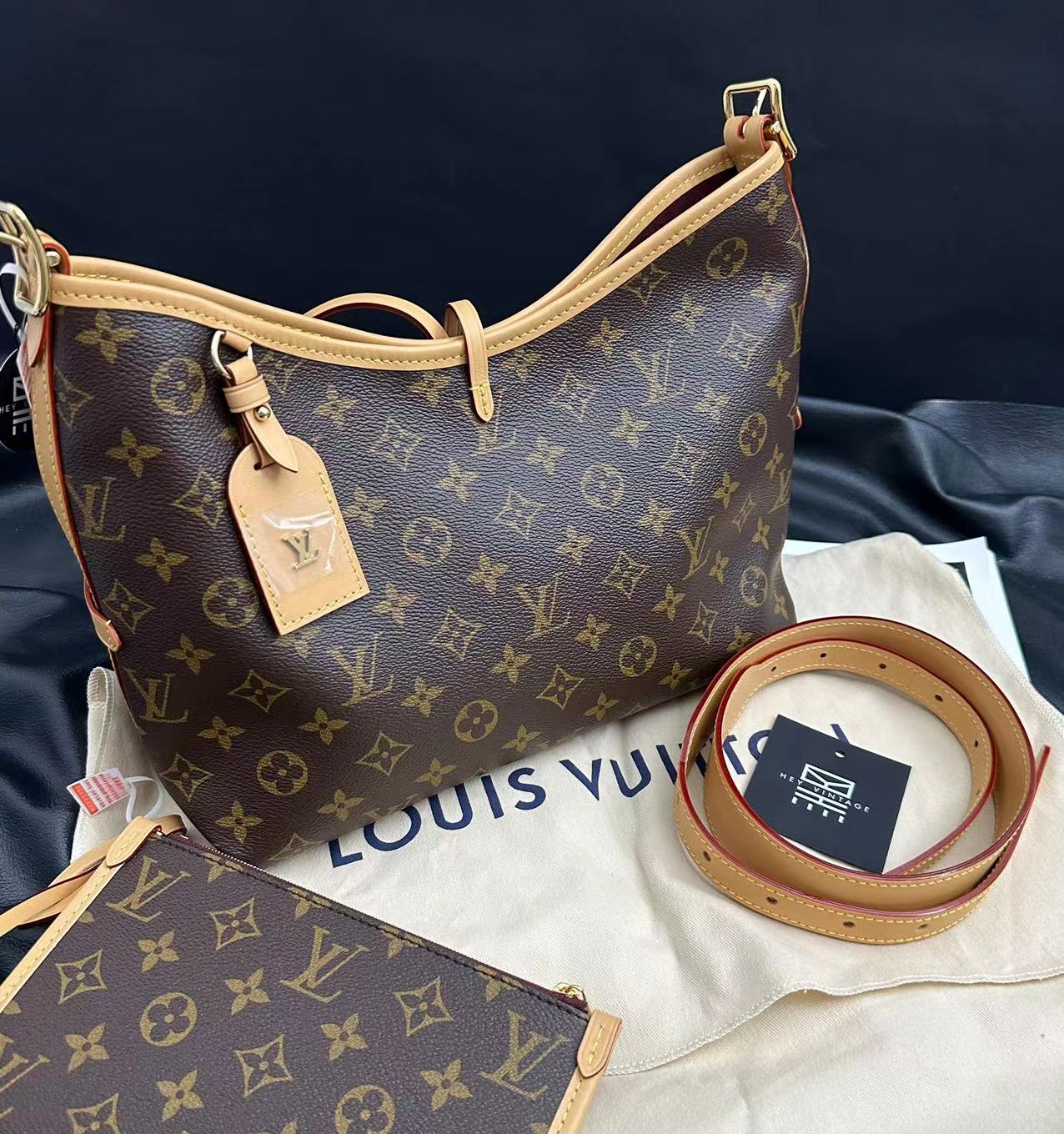 全新未使用  黑黑中古/LV 老花小号carry all包 6399581