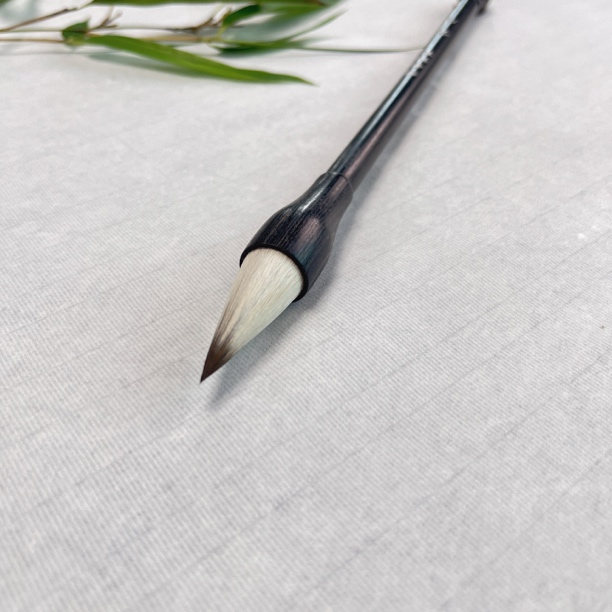 白墨紫羊兼毫 大鸡距笔（檀木笔杆）出锋3.8 口径1.5