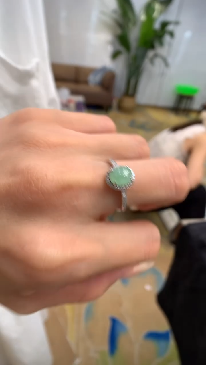 【闪购商品】翡翠戒指银S925镶嵌戒指