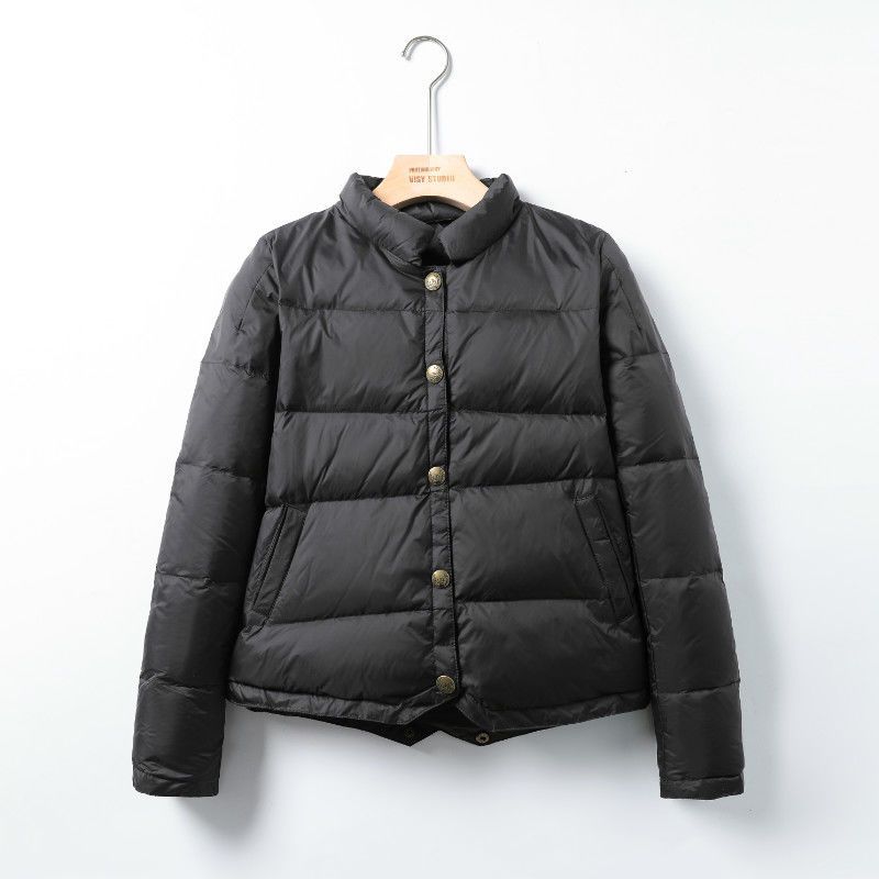 雪中飞2023冬季新款宽松轻薄款羽绒服女士短款文艺大码立领外套面