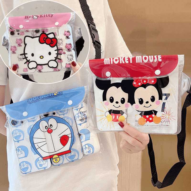 【2025新款】夏季加厚玩水必备PVC动漫防水袋沙滩玩水必备防水腰包商品图