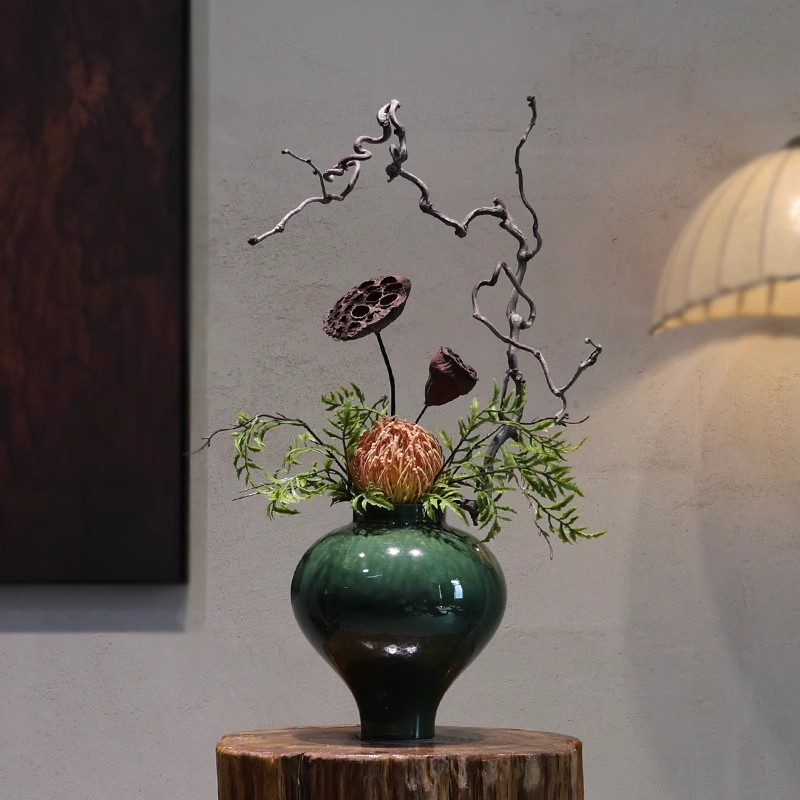 侘寂风宋代美学陶瓷花瓶客厅插花餐桌民宿新中式高级玄关装饰摆件