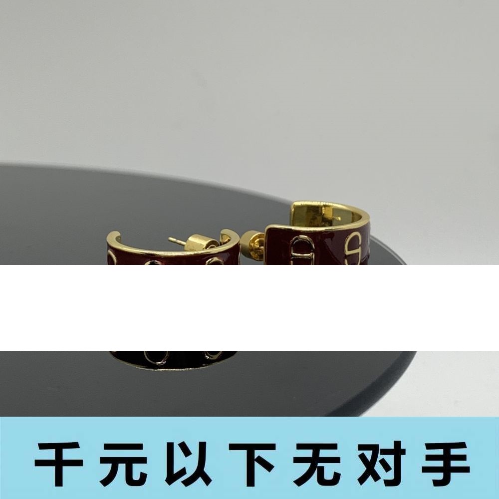 铜合金合成锆石耳饰 ED730 迪迪珐琅彩耳钉