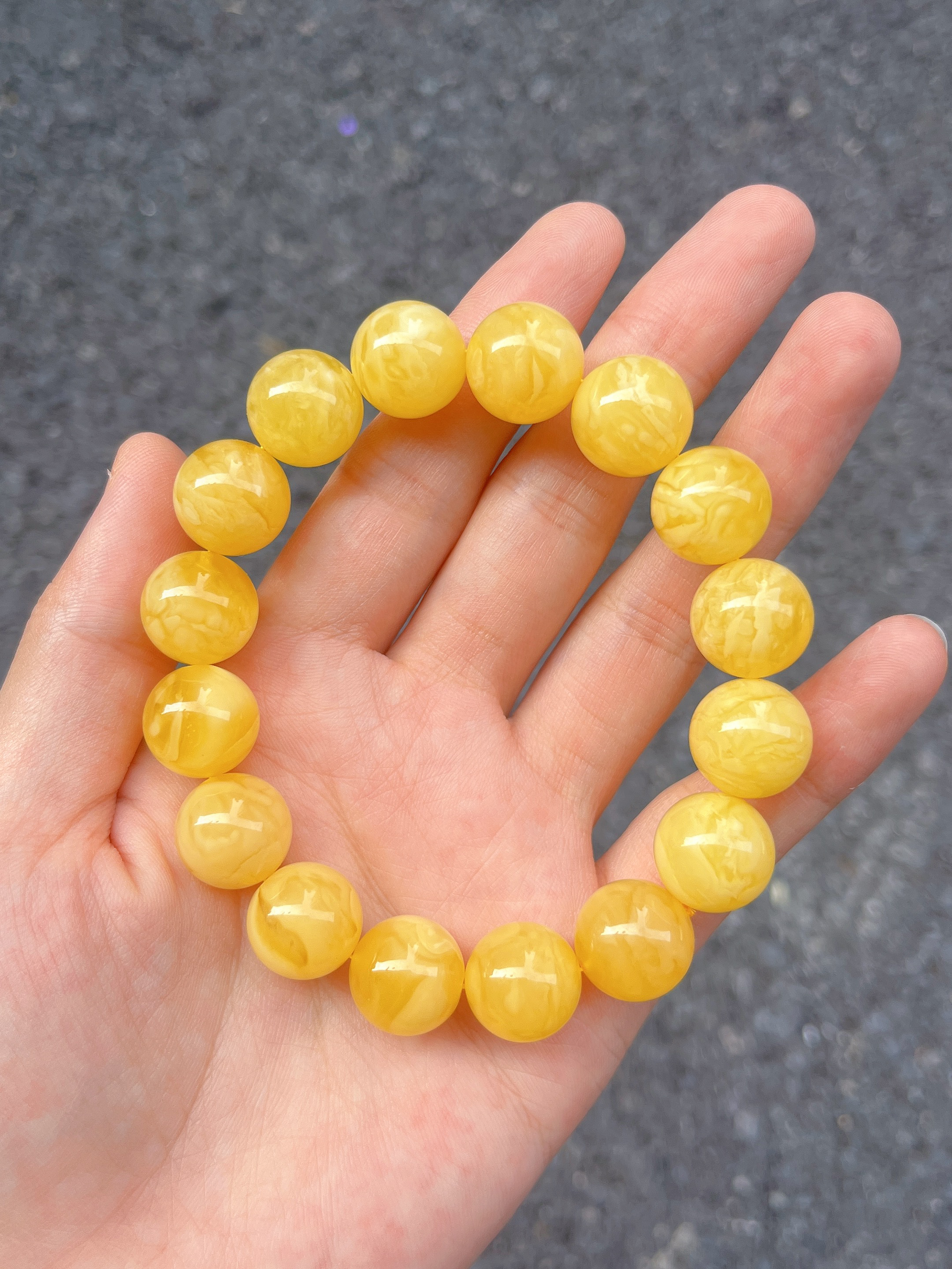 JYHSC-精品鸡油黄花蜡全品手串