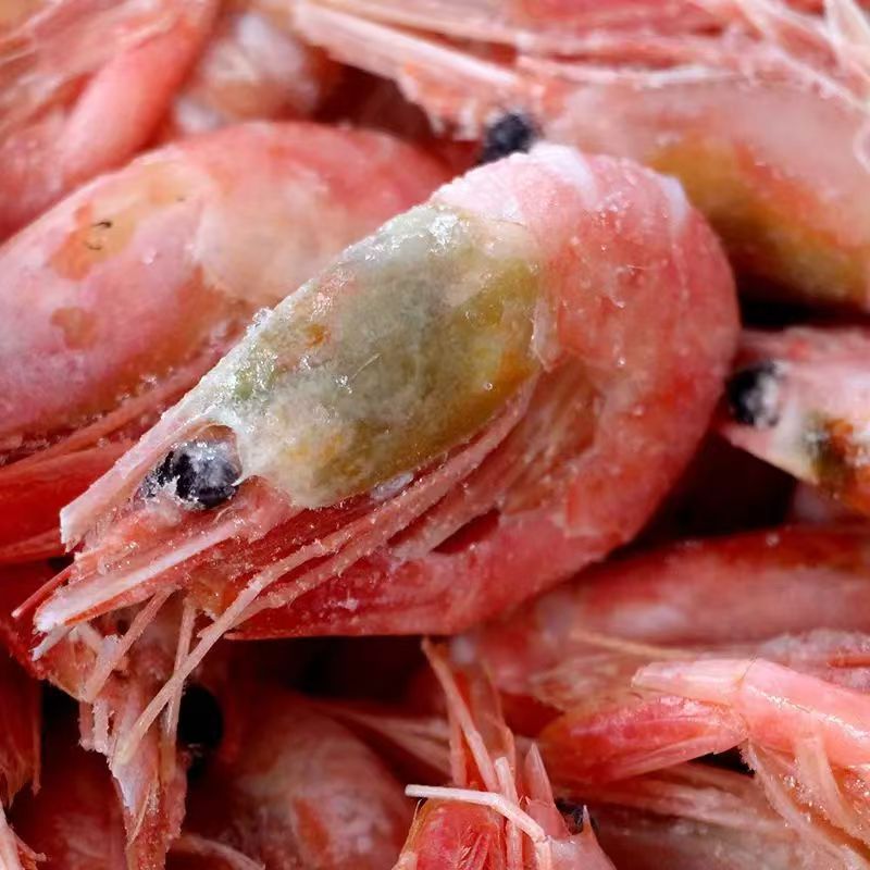 90/120规格【粉丝浮力黑头虾】熟冻北极甜虾即食净重3斤