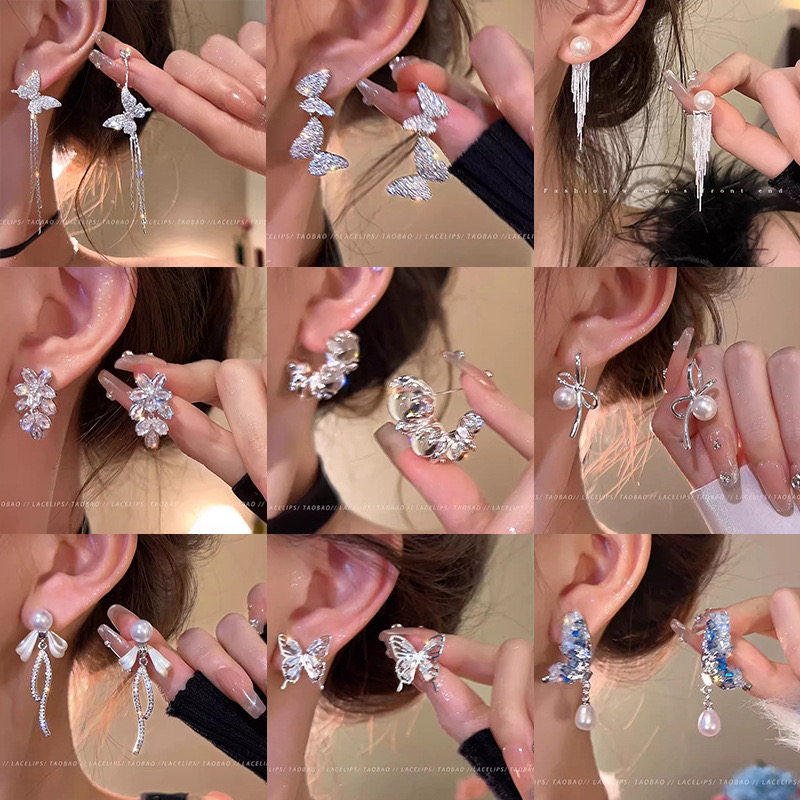 925银亚克力耳饰 （公主拆 拍一拆三）925银耳饰耳环银针个性百搭