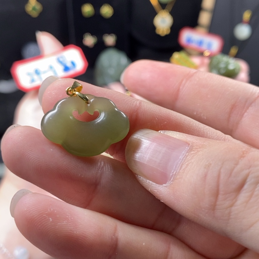 【闪购商品】和田玉颈饰银S925镶嵌