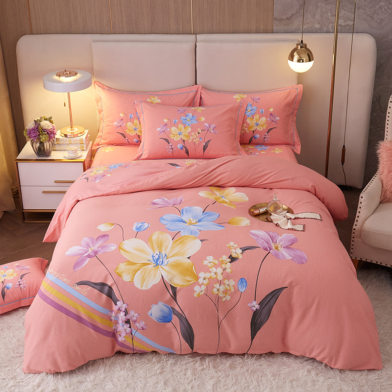 2023新款中国风大版印花全棉加厚四件套亲肤舒适柔软