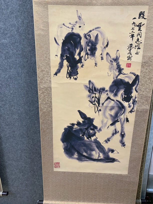 【诚信书画】中堂黄胄七驴图5005