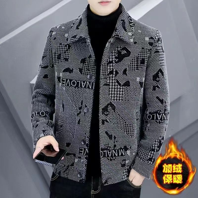 【小扬哥专属】2023秋冬毛呢大衣男短款秋冬季加棉加厚男士呢子外