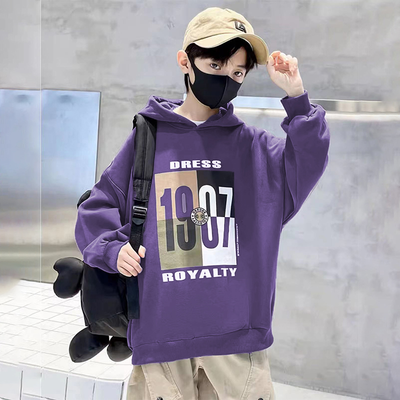 春秋款儿童休闲2025新款中大童炸街上衣长袖打底衫针织潮衣WY-42