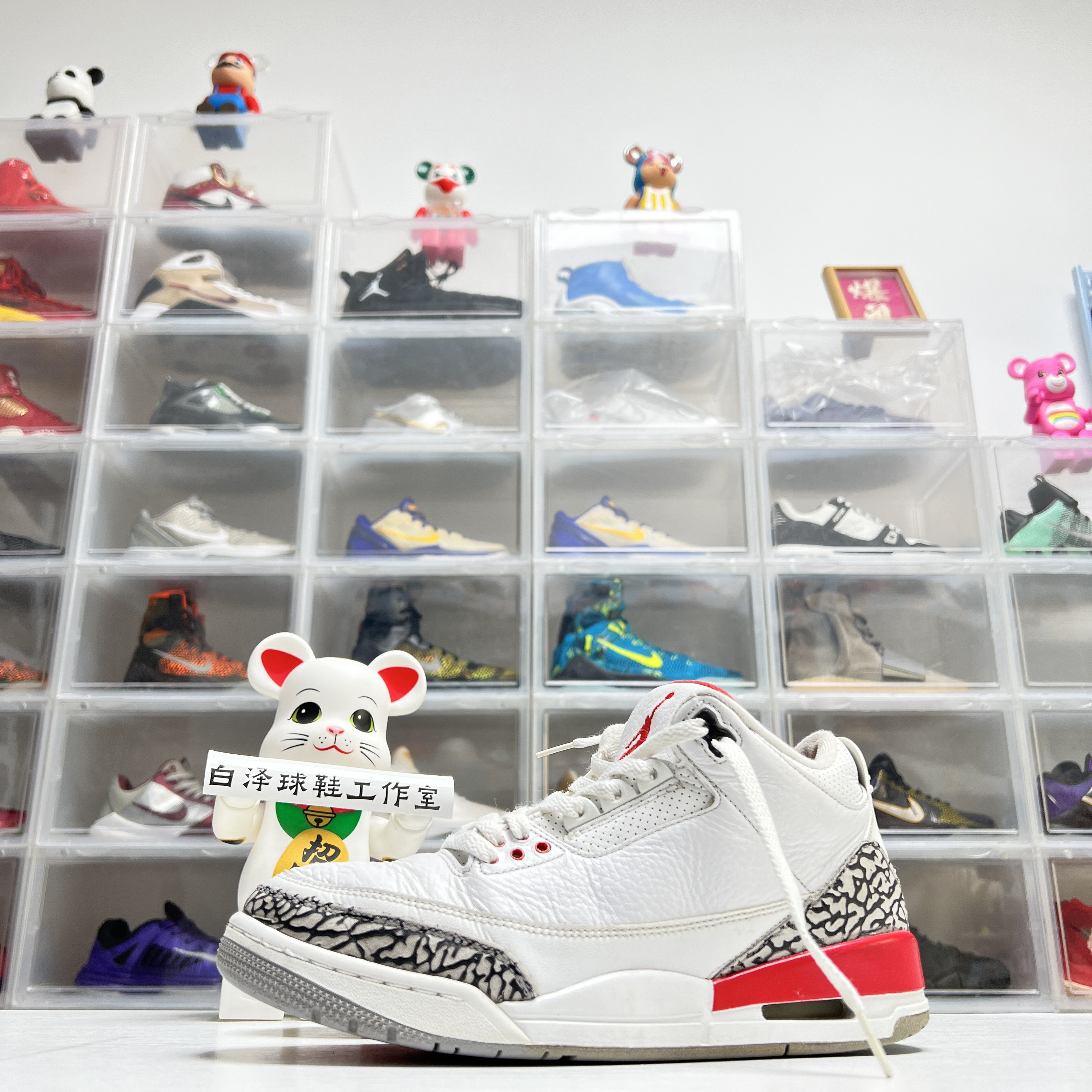 42码 aj3 飓风限定 白红 95新 复古球鞋 中古 潮鞋
