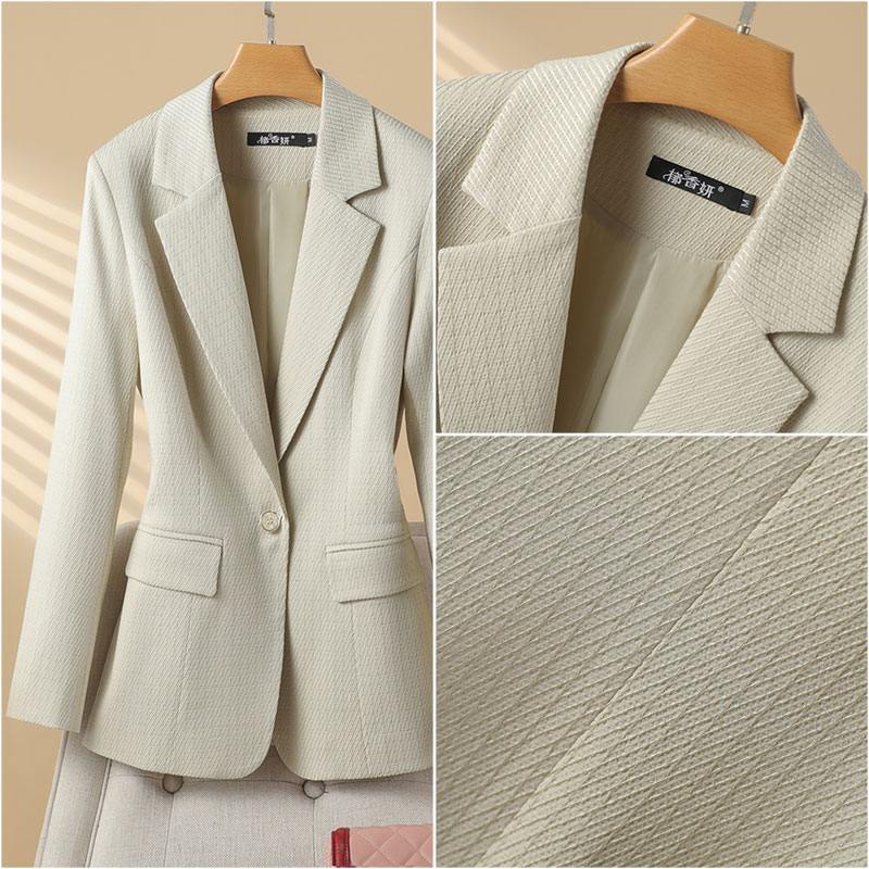 条纹西装外套女2025春秋新款时尚气质小西装修身显瘦西服高贵高端