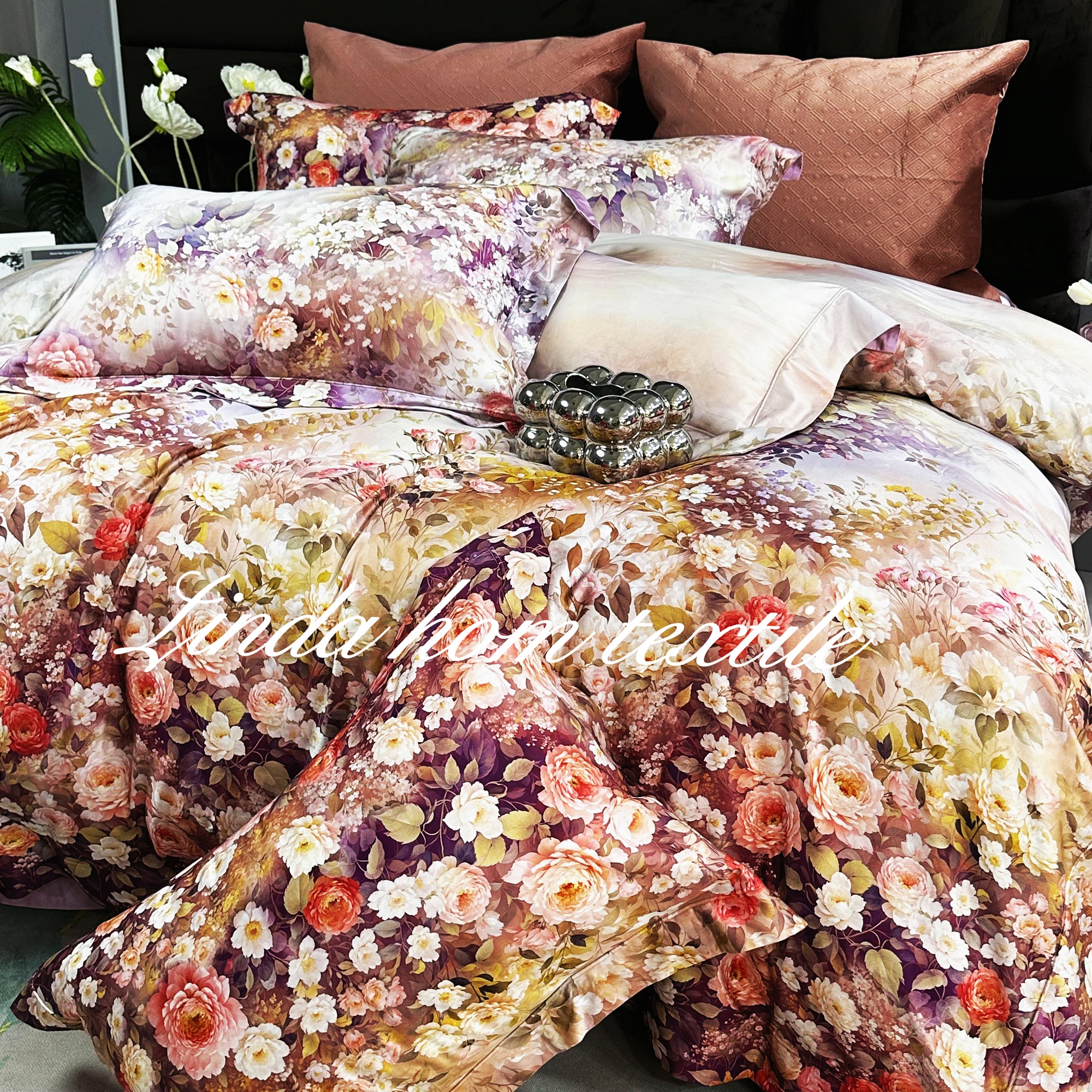 LD【秘境】2.2*2.4断码印花彩绘200支长绒棉床单四件套家纺床上用品