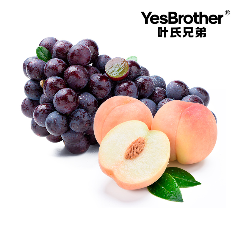【一件免配】巨峰葡萄500g+阳山水蜜桃500g