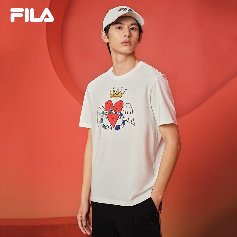 Fila/斐乐【叕运蛇年新年限定】情侣款休闲运动短袖T恤F11U519102F