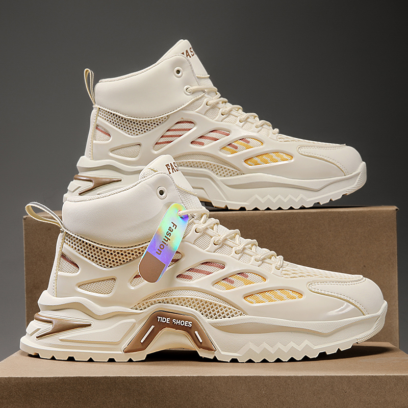 【小扬哥甄选】高帮鞋子男秋冬季2023新款休闲运动鞋男士透气厚底老