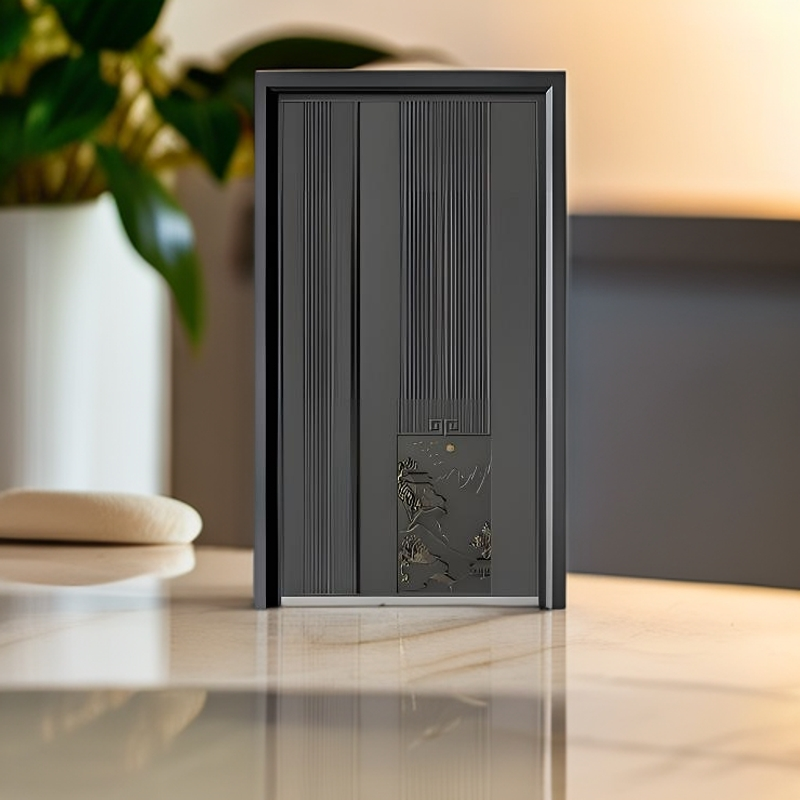 新款锌合金仿铸铝卡门入户门厂家直销别墅大门农村自建房进户门