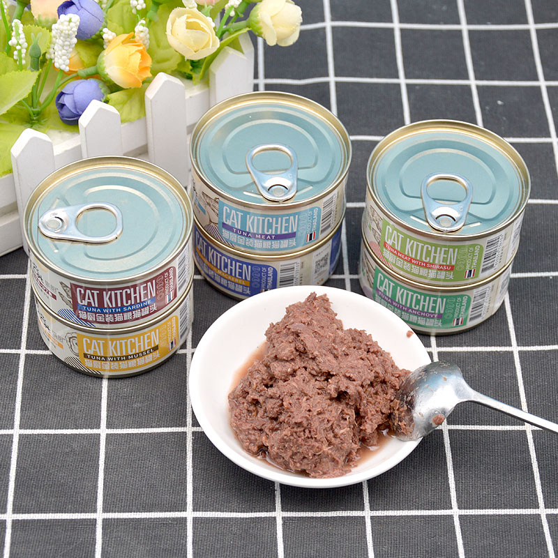 泰国进口猫厨金装猫罐头成猫幼猫湿粮吞拿鱼贻贝红肉猫零食85g