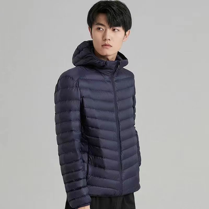 波司豋拾丞2023年新款秋冬立领连帽羽绒服男短款休闲轻薄款男款超